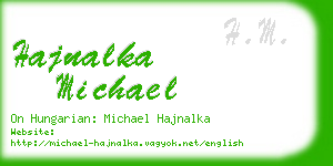 hajnalka michael business card